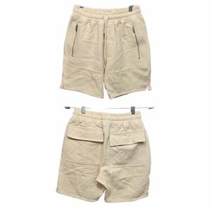 REPRESENT Men’s Plaid Shorts In Cream Beige Small 6061